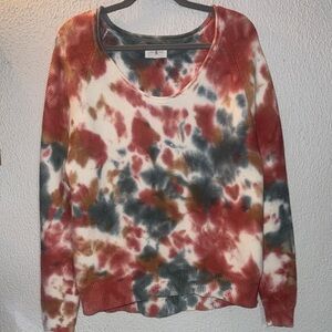 Lou & Grey Multicolor Tie-Dye Sweater oversized XS